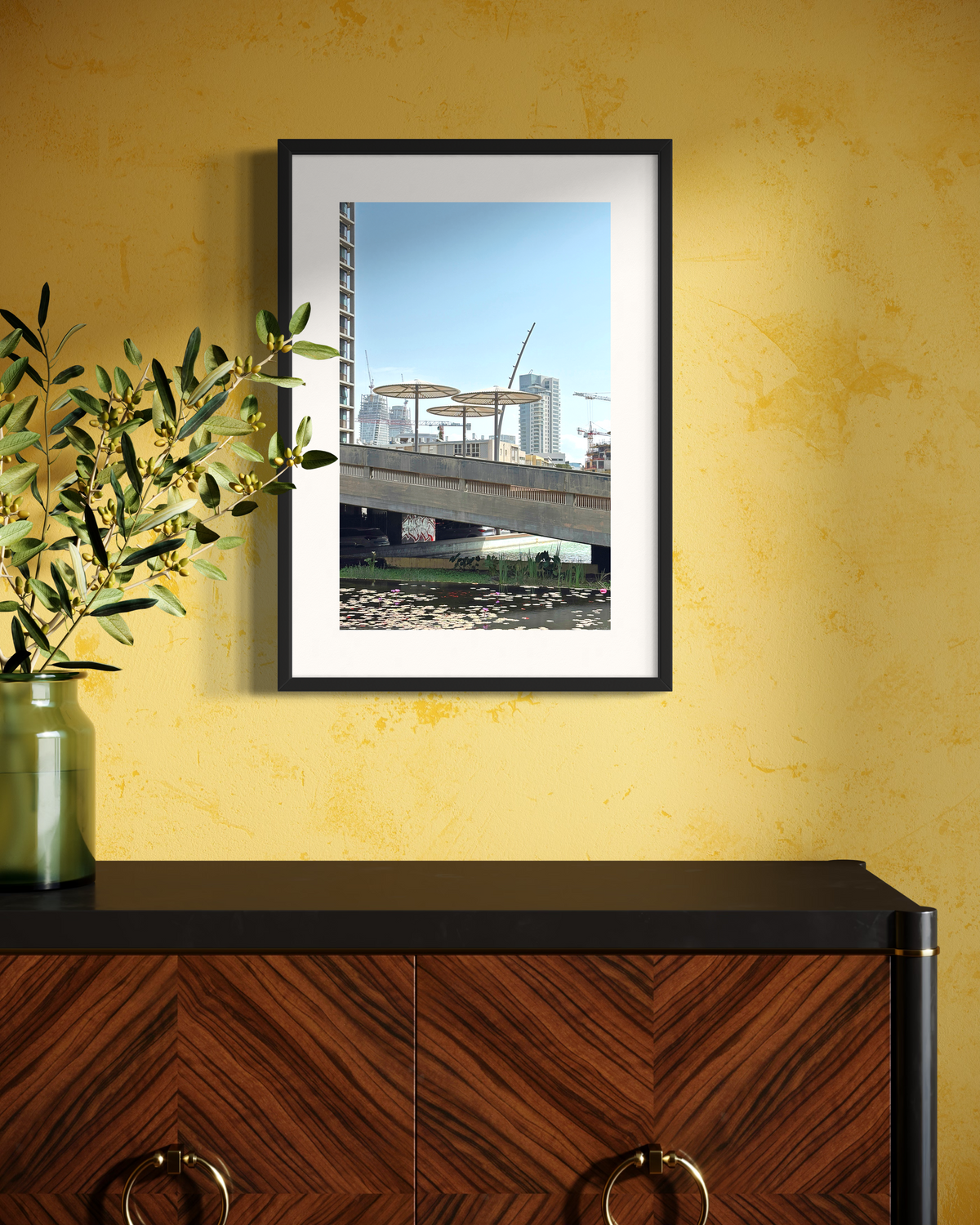 Tel Aviv Streets 012 - Urban Photography Print from 'Cranes over the City' by DeJerb