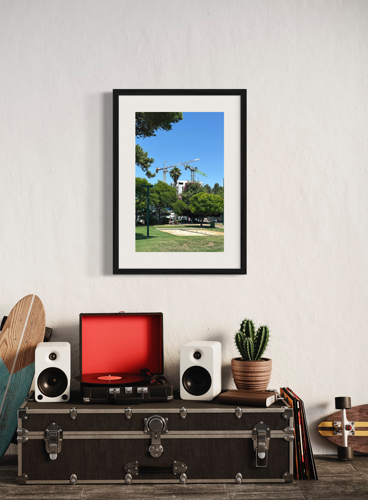 TLV Streets 007 - Urban Photography Print from 'Cranes over the City' by DeJerb
