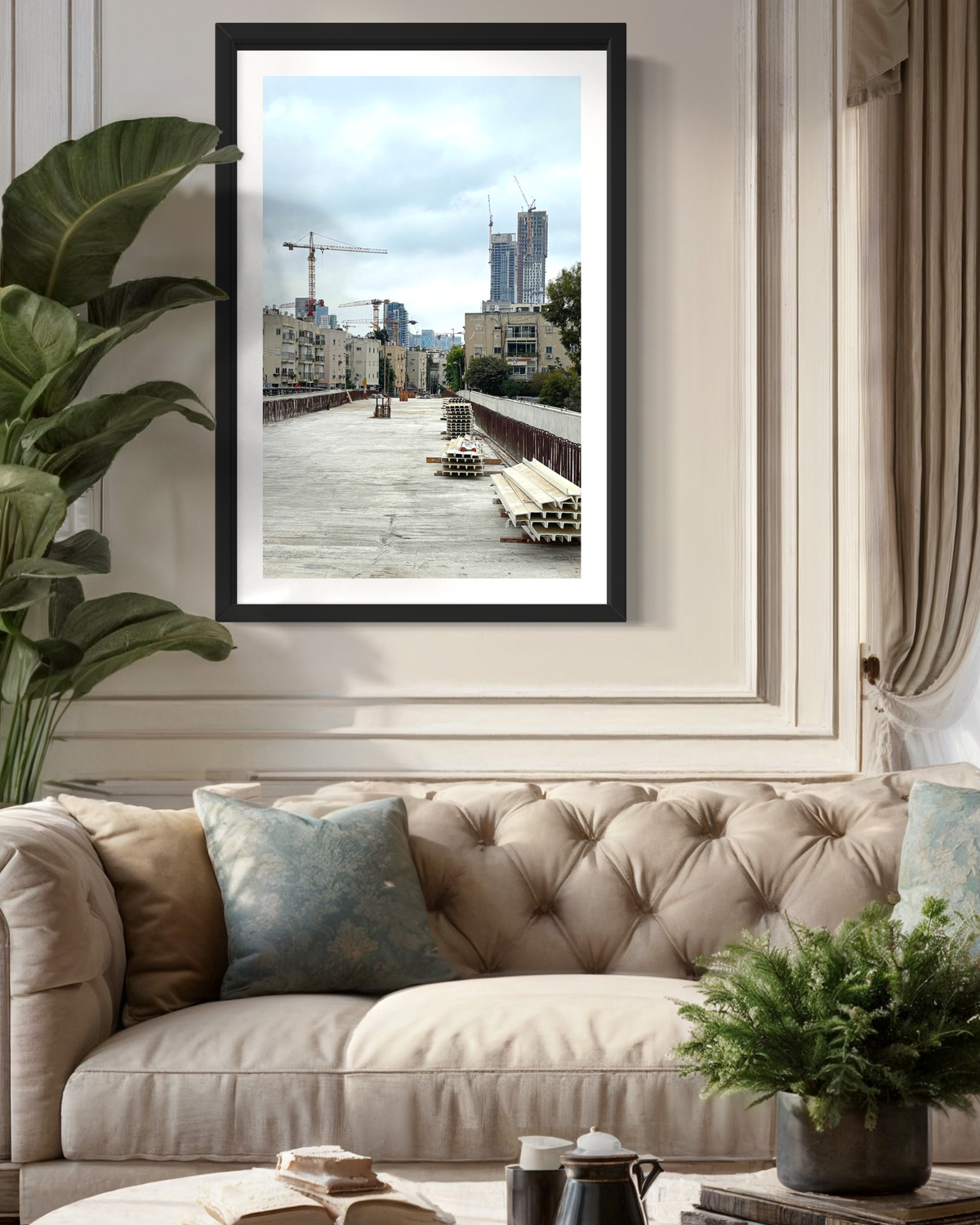 TLV Streets 011 - Urban Photography Print from 'Cranes over the City' by DeJerb