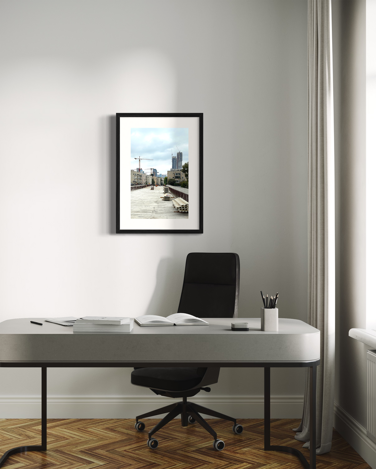 TLV Streets 011 - Urban Photography Print from 'Cranes over the City' by DeJerb