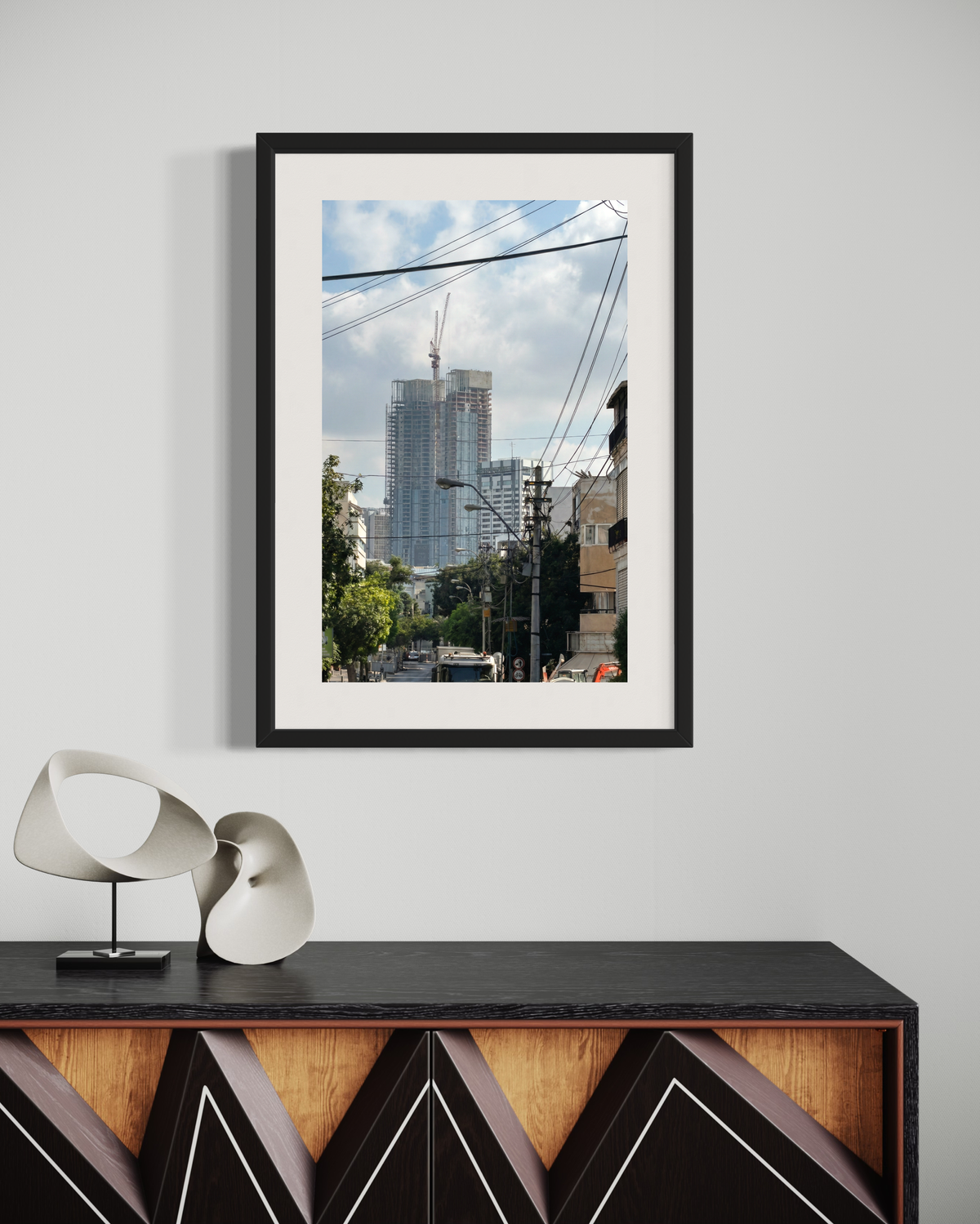 TLV Streets 010 - Urban Photography Print from 'Cranes over the City' by DeJerb
