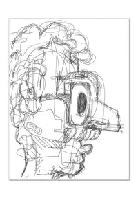 Epiphany - Contemporary expressionist Freehand Pen Drawing Print by DeJerb