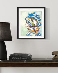 Don Quixote -  Retro-Futurist Mixed Media Fine Art Print by DeJerb