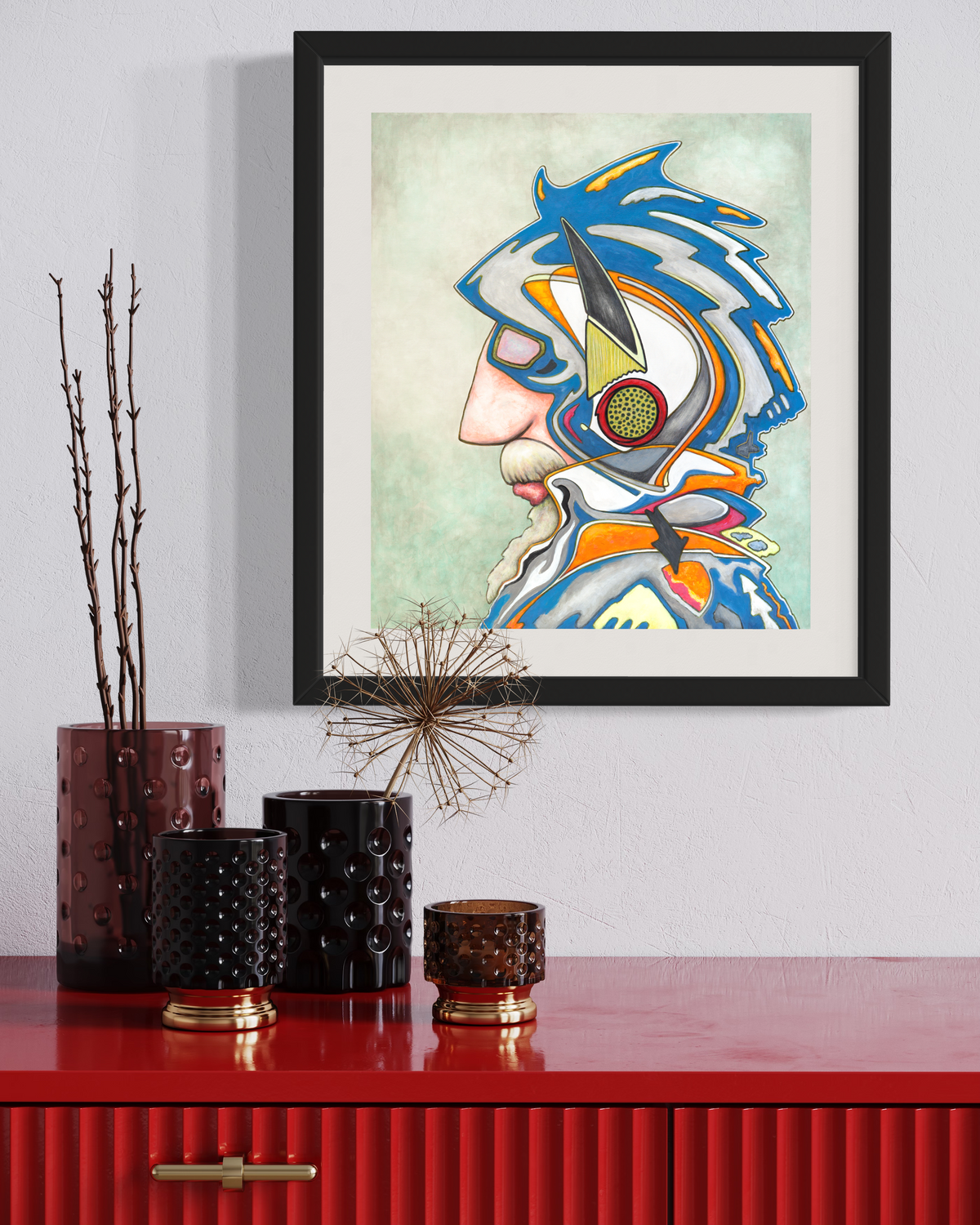 Don Quixote -  Retro-Futurist Mixed Media Fine Art Print by DeJerb