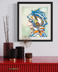 Don Quixote -  Retro-Futurist Mixed Media Fine Art Print by DeJerb