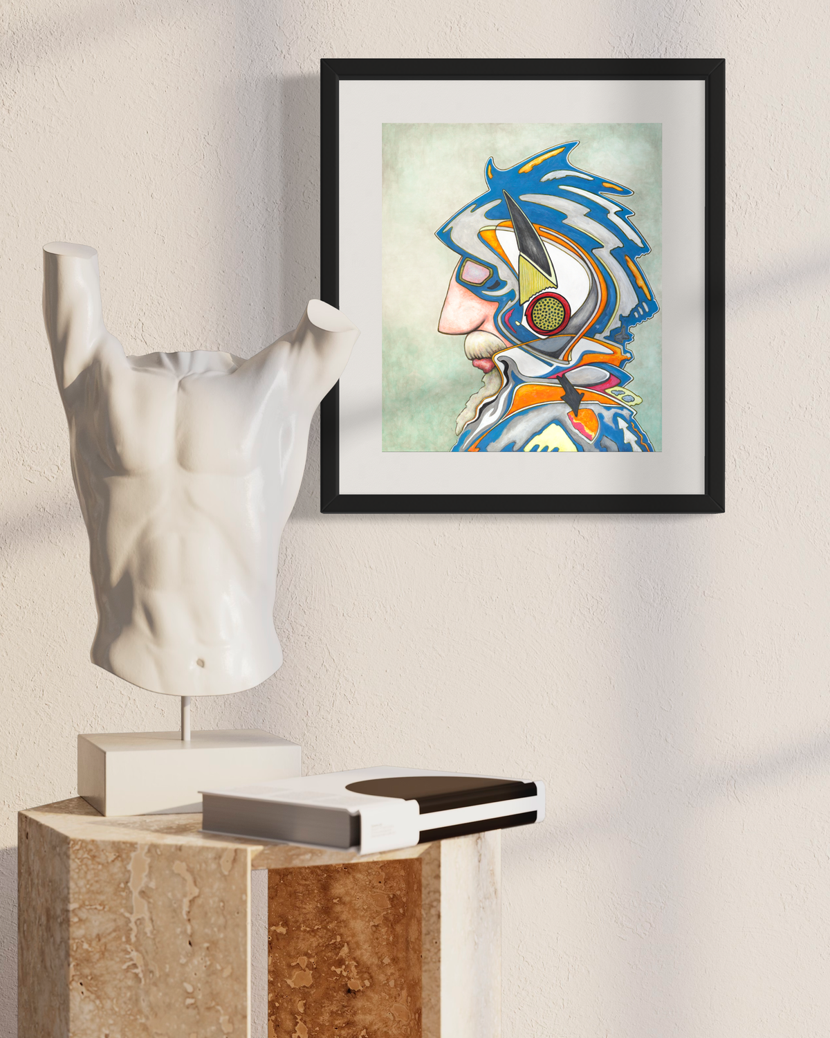 Don Quixote -  Retro-Futurist Mixed Media Fine Art Print by DeJerb