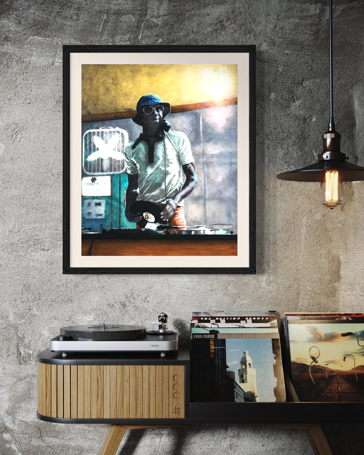 House Music - Soulful Realistic Limited Edition Acrylic Painting Print by DeJerb