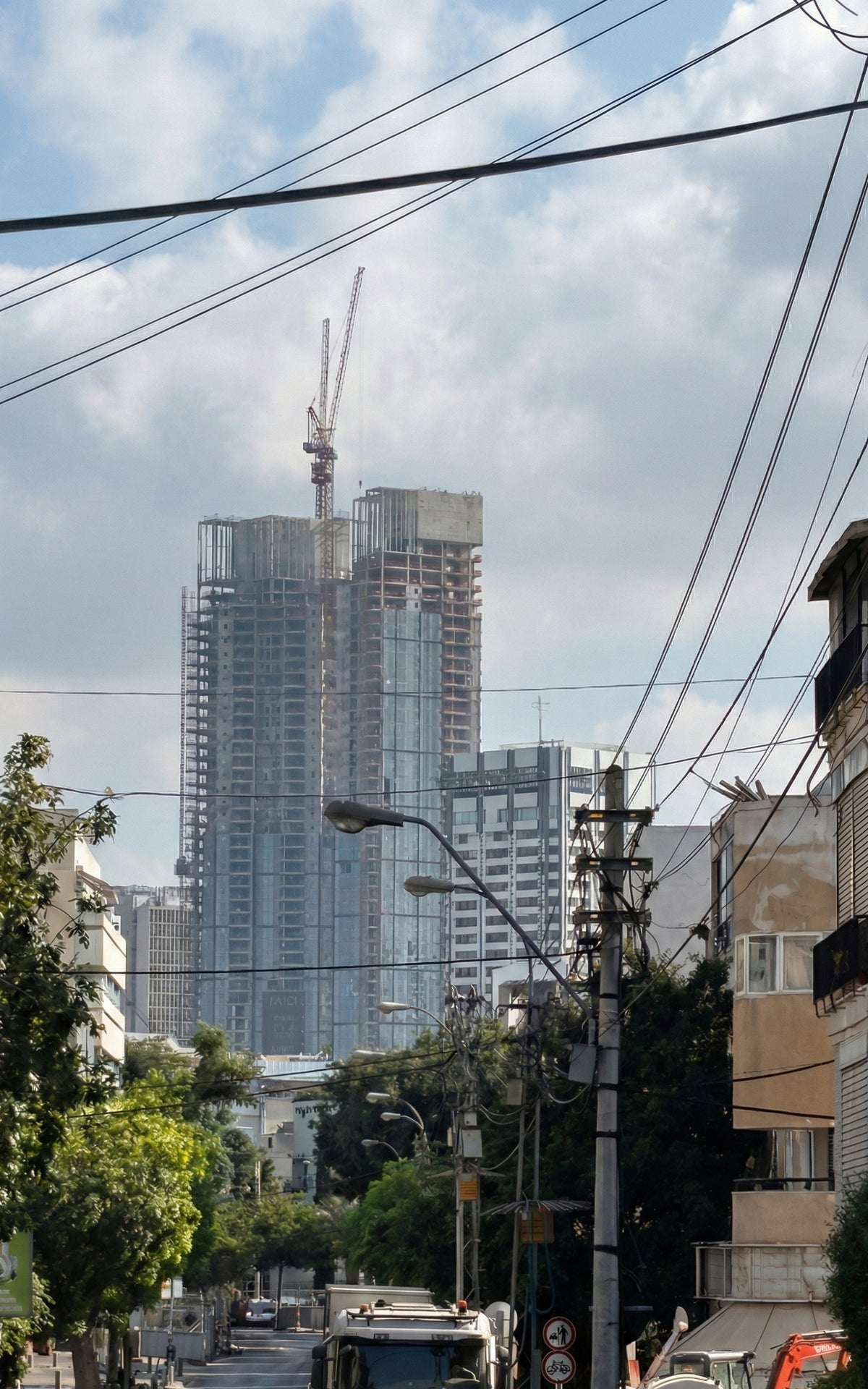 TLV Streets 010 - Urban Photography Print from 'Cranes over the City' by DeJerb