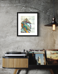 Future Knight - Pop-Surrealist Mixed Media Fine Art Print by DeJerb