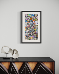 NYC 90s Nightlife Map - Archival Urban Collage Print by DeJerb