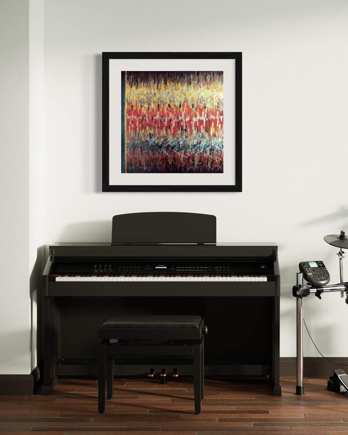Rhythm Echoes 2 - Abstract Limited Edition Oil Painting Print by DeJerb