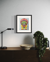 Next Gen Einstein - Vibrant Pop-Surrealist Mixed Media Fine Art Print by DeJerb