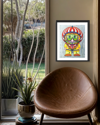 Next Gen Einstein - Vibrant Pop-Surrealist Mixed Media Fine Art Print by DeJerb