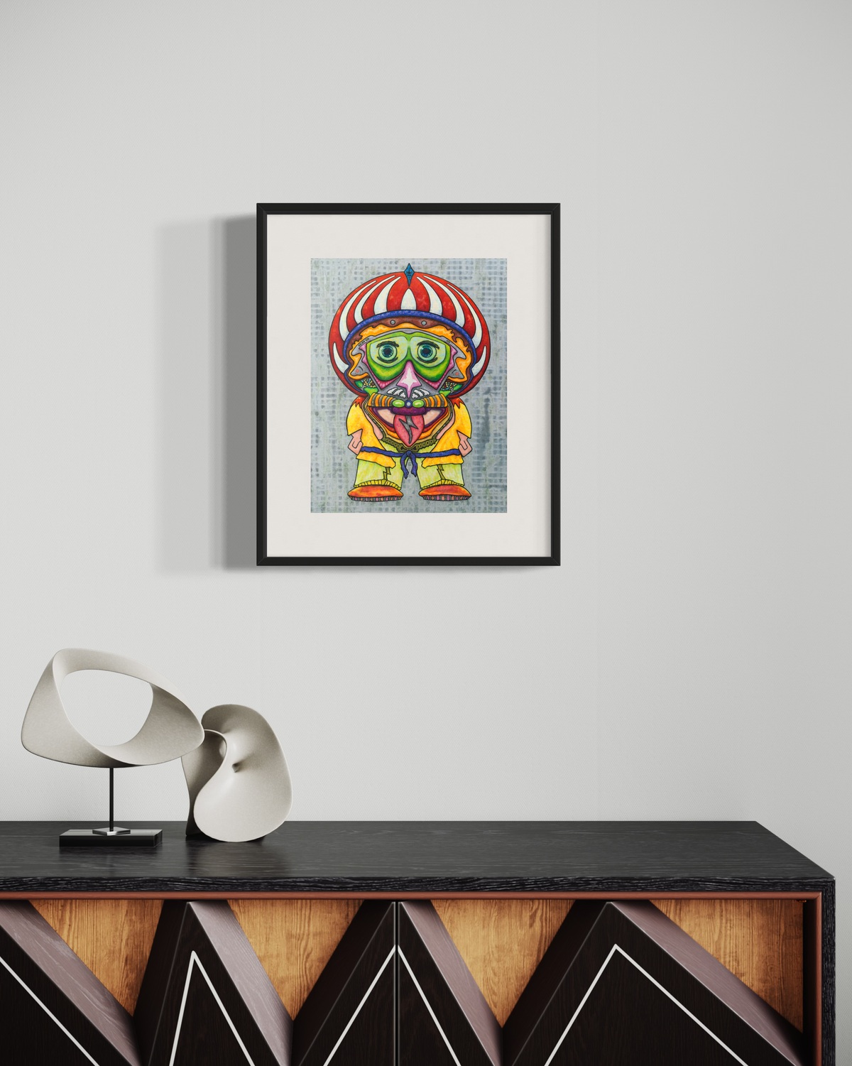 Next Gen Einstein - Vibrant Pop-Surrealist Mixed Media Fine Art Print by DeJerb