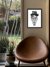 The Accidental Clouseau - Contemporary Surrealist Freehand Pen Drawing Print by DeJerb