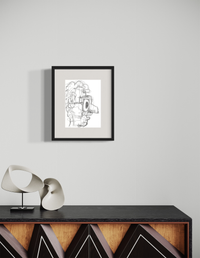 Epiphany - Contemporary expressionist Freehand Pen Drawing Print by DeJerb