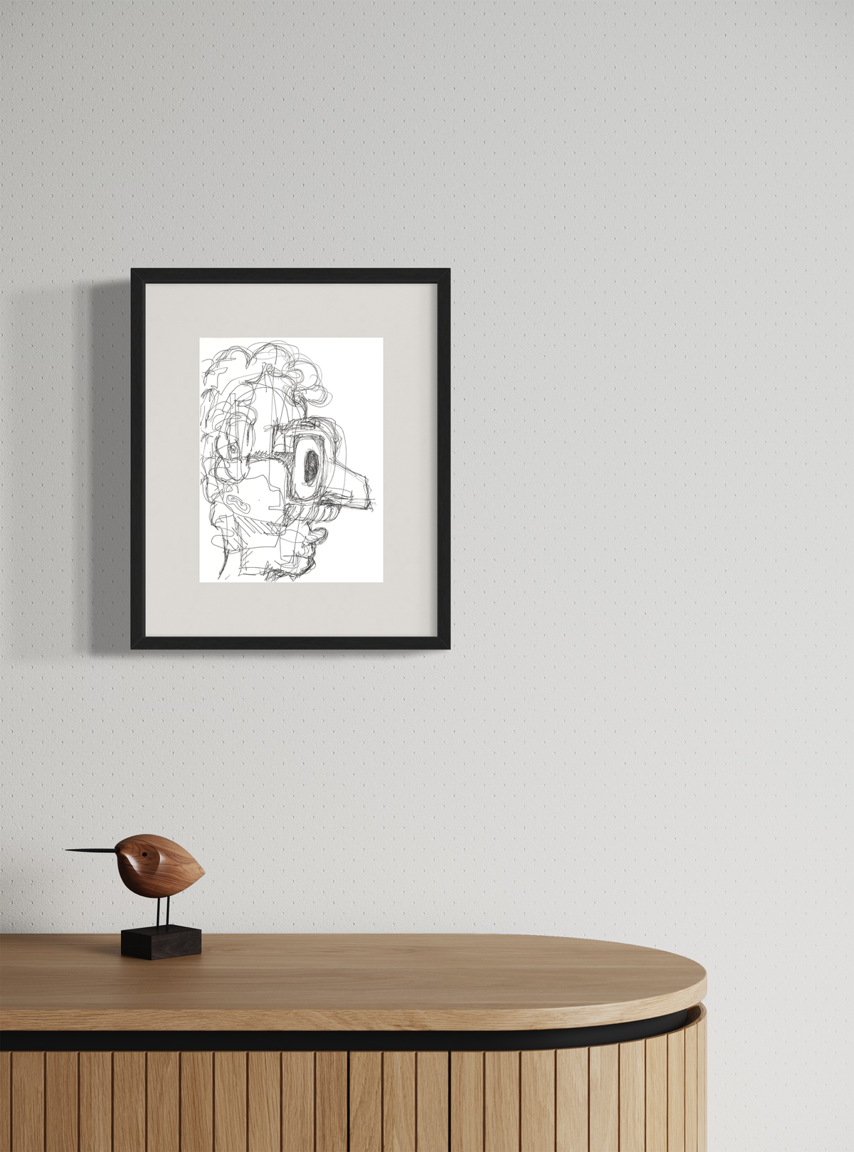 Epiphany - Contemporary expressionist Freehand Pen Drawing Print by DeJerb