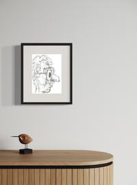 Epiphany - Contemporary expressionist Freehand Pen Drawing Print by DeJerb