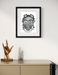 The Aviator - Contemporary Surrealist Freehand Pen Drawing Print by DeJerb