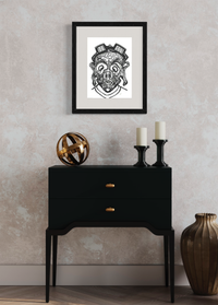 The Aviator - Contemporary Surrealist Freehand Pen Drawing Print by DeJerb