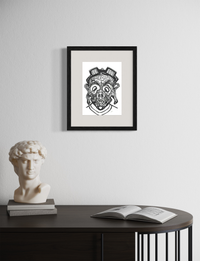 The Aviator - Contemporary Surrealist Freehand Pen Drawing Print by DeJerb