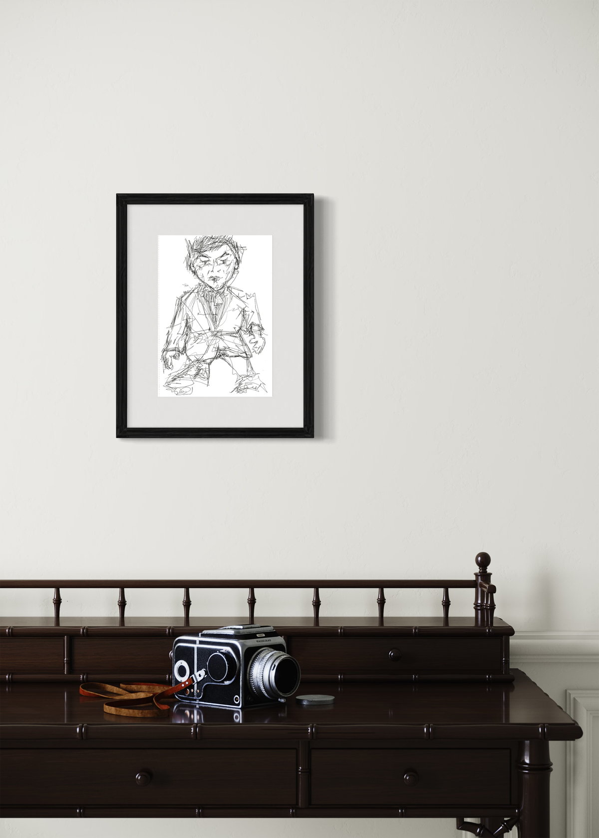 The Kidd - Contemporary expressionist Freehand Pen Drawing Print by DeJerb