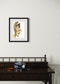 Urban Poet - Contemporary expressionist Pen & Marker Drawing Print by DeJerb