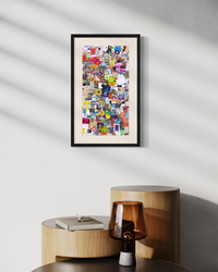 TLV 90s Nightlife Map - Archival Urban Collage Print by DeJerb