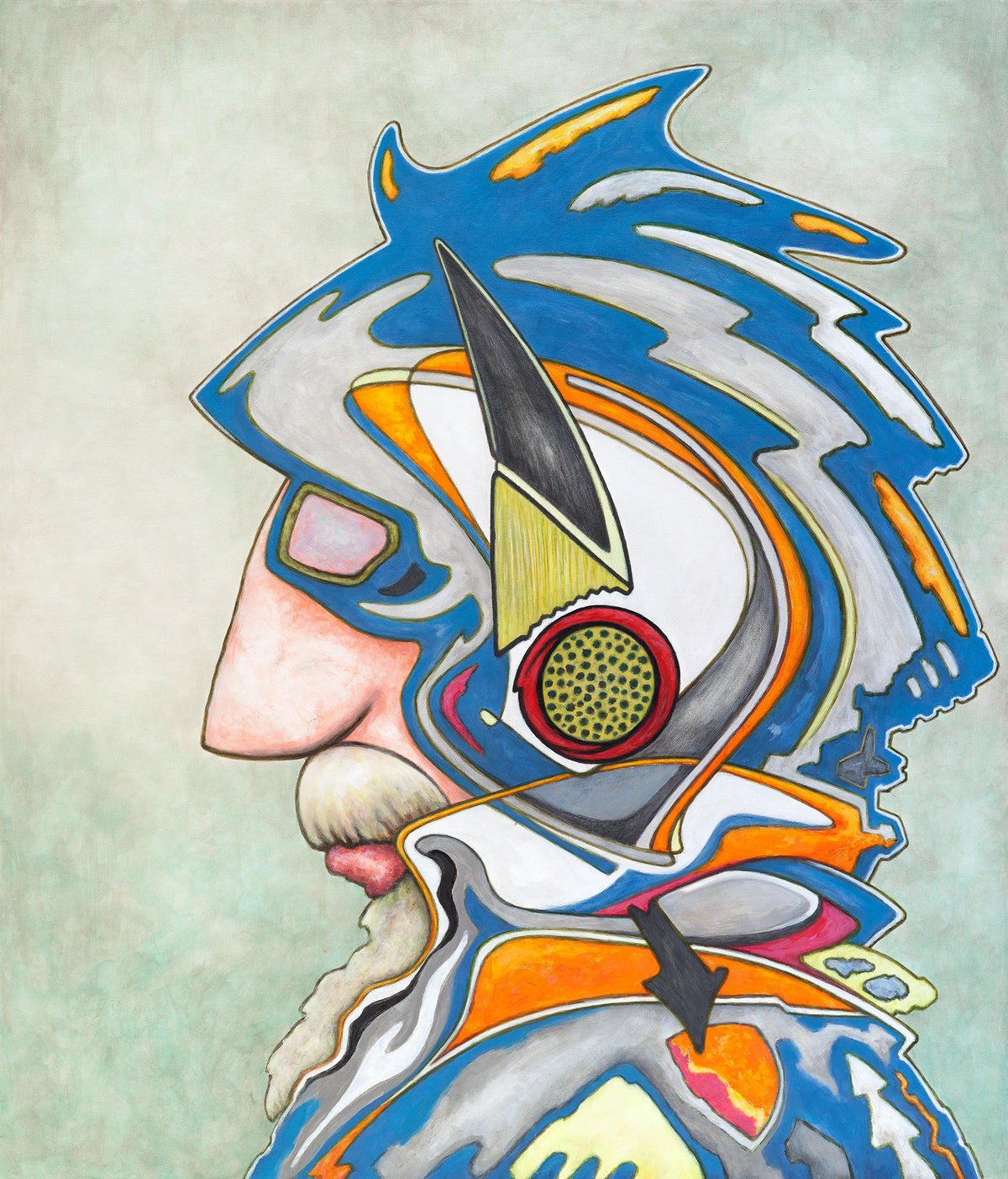 Don Quixote -  Retro-Futurist Mixed Media Fine Art Print by DeJerb