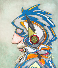 Don Quixote -  Retro-Futurist Mixed Media Fine Art Print by DeJerb